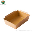 Engångsförtjockad Kraft Paper Packaging Box Salad Bowl